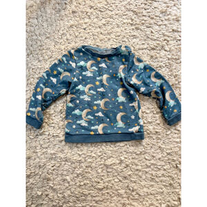 Kids Posh Peanut Blue Moon & Stars Sweatshirt 12y Cotton
